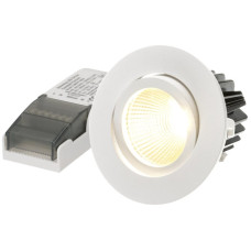 EB-LED-Spot MH maxLUCE DISC 8W 230V 3000K Loch-Ø68mm 650lm 350mA 36° IP44 weiss