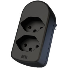 Mehrfach-Stecker MAX HAURI ADAPT SPLIT 10A 2xT13 schwarz - 1 Stück