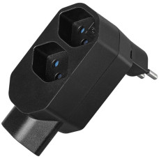 Mehrfachstecker LINE 2xT13+1xT13 drehbar 320° 10A 230V IP20 schwarz