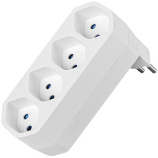 Mehrfachstecker LINE 4xT13 drehbar 320° 10A 230V IP20 weiss