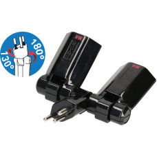 Mehrfachstecker MAX HAURI Clip-Clap 2xT13 schwarz mit Kinderschutz
