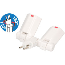 Mehrfachstecker MAX HAURI Clip-Clap 2xT13 weiss mit Kinderschutz