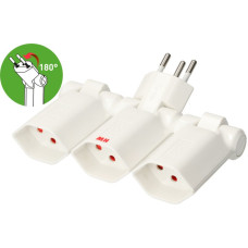 Mehrfachstecker MH Clip-Clap 3xT13 weiss mit Kinderschutz