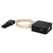 Mehrfachstecker MH Cube 3xT13 1xUSB-A/1xUSB-C schwarz Kabel 2m go "Sand"