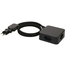 Mehrfachstecker MH Cube 4xT13 schwarz Kabel 2m schwarz