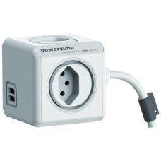 Mehrfachstecker PowerCube Extended 4xT13 2xUSB-A 1.5m 3x1mm² ws