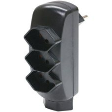 Mehrfachstecker STEKO SWING 3xT13+1xT13 mit KS schwarz
