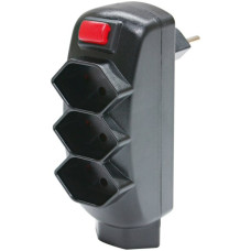 Mehrfachstecker STEKO SWING mit Sch.3xT13+1xT13 mit KS schwarz