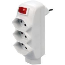 Mehrfachstecker STEKO SWING mit Sch.3xT13+1xT13 mit KS weiss