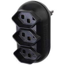 Mehrfachstecker Steffen STRONG 3xT23 16A 250V IP20 schwarz
