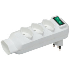 Mehrfachstecker drehbar 4xT13 weiss