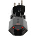 Stecker/Kupplung MH Clip-Clap 1xT13 180+130° schwarz mit Kinderschutz