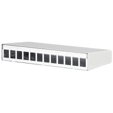 AP-Gehäuse Dätwyler Keystone 12 Port 240x110x44mm Metall weiss