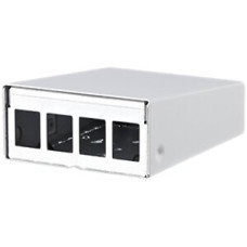 AP-Gehäuse Dätwyler Keystone 4 Port 85x110x44mm Metall weiss