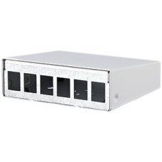 AP-Gehäuse Dätwyler Keystone 6 Port 125x110x44mm Metall weiss