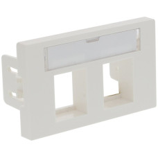 EB-Montageset DÄT FLF 3/5 für Anschlussmodul 2xRJ45 Keystone Auslass gerade weiss