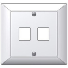 EB-Montageset Keystone Dätwyler weiss 2x Edue gerade 86x80mm