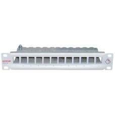 Patchpanel 10" Dätwyler MGK 1HE für 12xGG45 Edelstahl