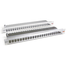Patchpanel 19" 1HE für 24xMPS leer Dätwyler Edelstahl