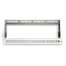 Patchpanel 19" Dätwyler KS 24x 24-Port Keystone leer geschirmt 1HE gu
