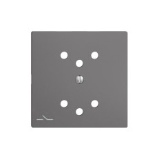 Frontplatte EDIZIOdue 2xT12 1xS dunkelgrau mit Shutter