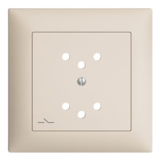 Frontset EDIZIOdue crema 88x88mm 2xT12/1 mit Shutter