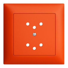Frontset EDIZIOdue orange 88x88mm 2xT12 mit Shutter