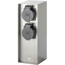 Anschlusssäule Schönenberger IP55 3xT13 230V 10A Überlastschutz Stahl
