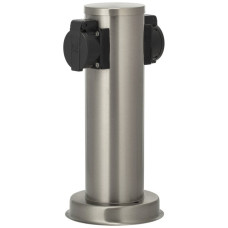 Anschlusssäule doppelseitig 2xT13 Ø77x260mm Edelstahl