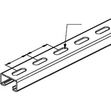 Profilschiene C Niedax 40x22x2/16mm ungelocht tauchfeuerverzinkt