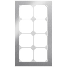 UP-Abdeckrahmen EDIZIO.liv prestige SNAPFIX 4×2 154×274mm Edelstahl Chrom