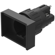 Leuchtdrucktastervorsatz EAO 31 18x24mm 1Ö+1S schwarz IP40