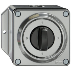 AP-Drehschalter ELEMENT SNAPFIX 1-polig 16A 400V 0-1-0-1 alu