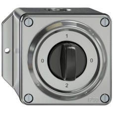 AP-Drehschalter ELEMENT SNAPFIX 2/1L 16A 400V 0-1-0-2 aluminium