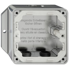 AP-Gehäuse ELEMENT 1x1 EMP Aluminium 3 Einführungen