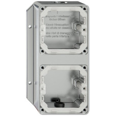 AP-Gehäuse ELEMENT 2x1 EMP Aluminium