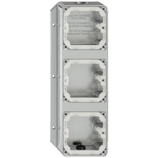 AP-Gehäuse ELEMENT 3-fach 293x111mm 2 Einführungen aluminium