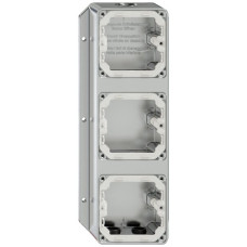 AP-Gehäuse ELEMENT 3-fach 293x111mm 3 Einführungen aluminium