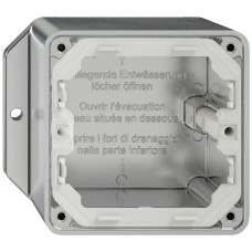 AP-Gehäuse ELEMENT SNAPFIX 111x87x54mm 2xM20 Aluminium
