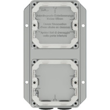 AP-Kopfzeile ELEMENT 2x1 Aluminium 2 Einführungen