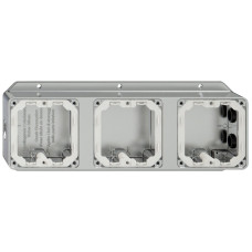 AP-Kopfzeile Feller ELEMENT 1x3 Aluminium 2 Einführungen
