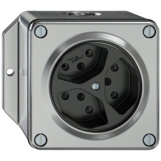 AP-Steckdose ELEMENT 3xTyp 13 10A 250V IP20 aluminium