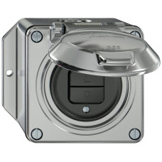 AP-Storenschalter ELEMENT 1P 2 Tasten mit Deckel aluminium