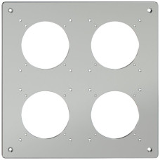 Montageplatte ELEMENT SNAPFIX 2x2 horizontal und vertikal 225x225mm Aluminium