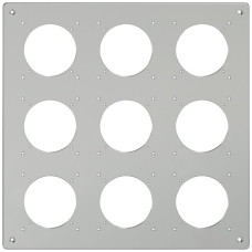 Montageplatte ELEMENT SNAPFIX 3x3 horizontal und vertikal 325x325mm Aluminium
