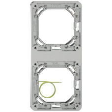 Montagerahmen ELEMENT SNAPFIX 2x1 vertikal 87x187mm Aluminium