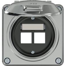 Montageset Feller ELEMENT SNAPFIX EASYNET 2xgerade 87x91mm Aluminium