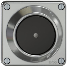 Oberteil ELEMENT SNAPFIX Schalter/Taster mit Linse aluminium