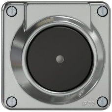 Oberteil ELEMENT SNAPFIX Sonnerie mit Linse Aluminium