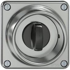 Oberteil ELEMENT SNAPFIX für Drehschalter mit Drehgriff mit Kragen Aluminium